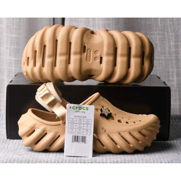 New! Size: 3 Men/5 Women | Crocs Echo Clog | Color: Wheat | 207937-209 main image 8